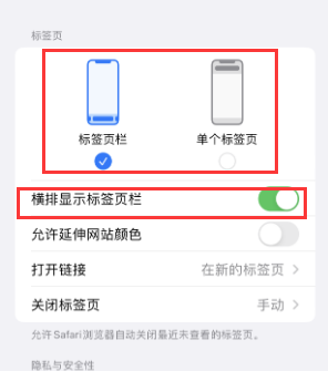 博望iPhone授权维修分享Safari浏览器如何切换标签栏位置 